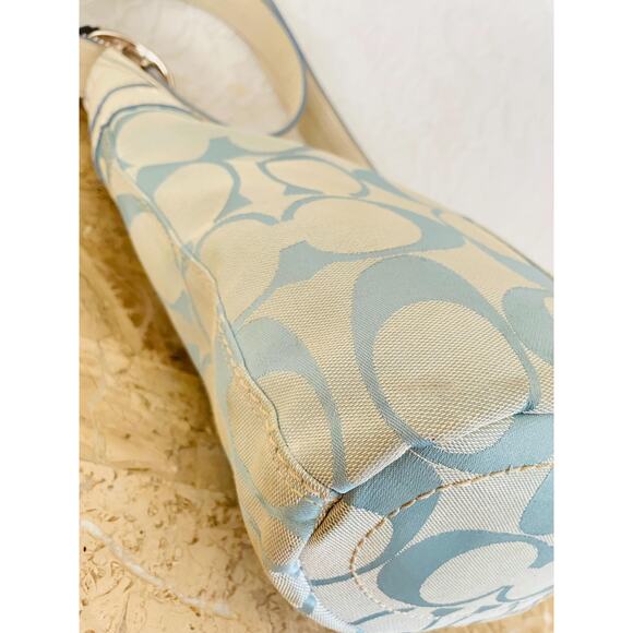 COACH F13358 Bleecker canvas blue Duffle Bucket shoulder convertible crossbody - Picture 8 of 10